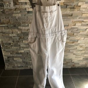H & M white overalls NWT